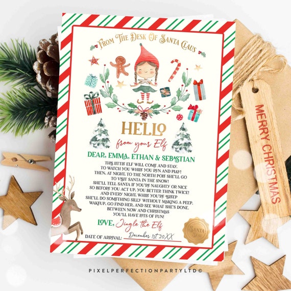 EDITABLE First Time Elf Arrival Letter First Time Elf Letter New Elf Letter Elf On Shelf Letter Christmas Elf Letter Instant Download LE Il_570xn