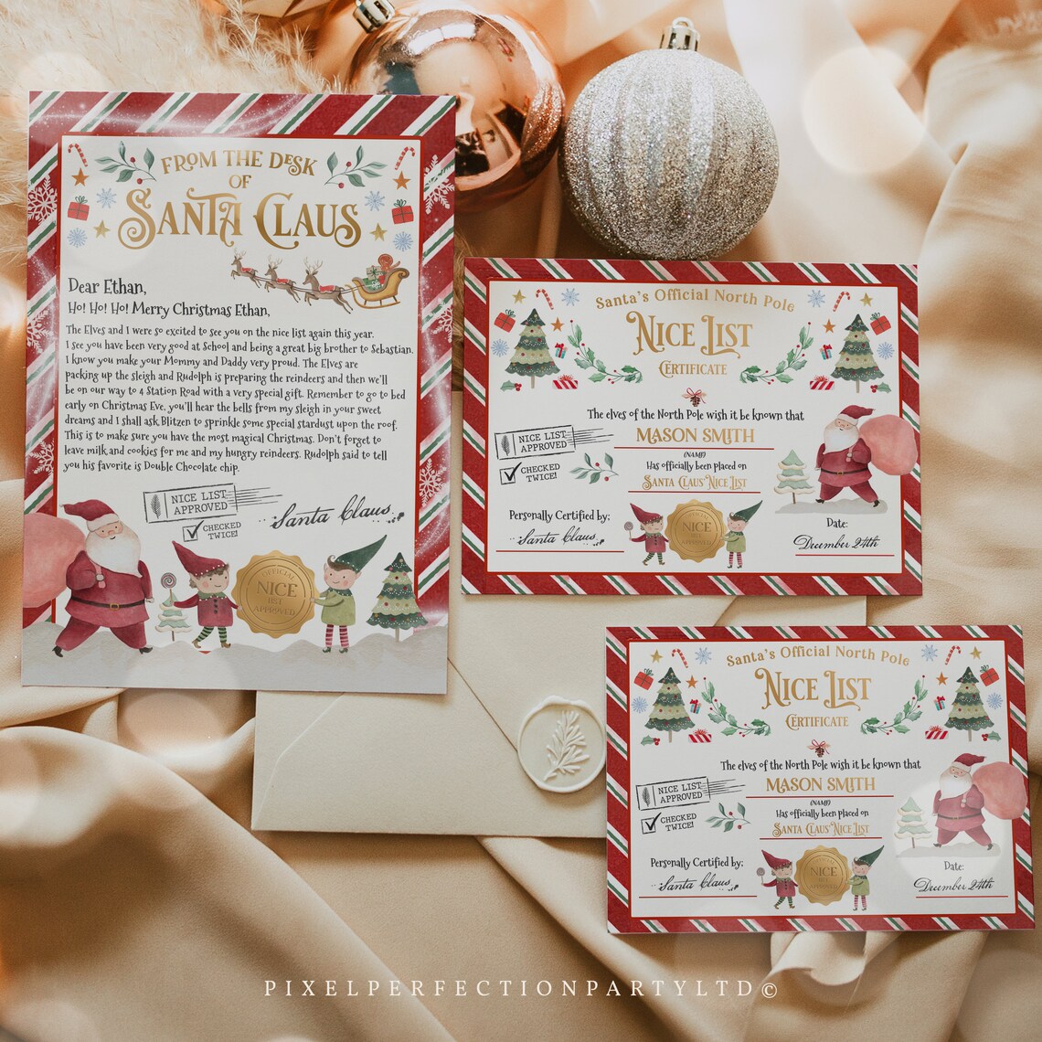 EDITABLE Christmas Eve Box Kit Letter From Santa Nice Certificate ...