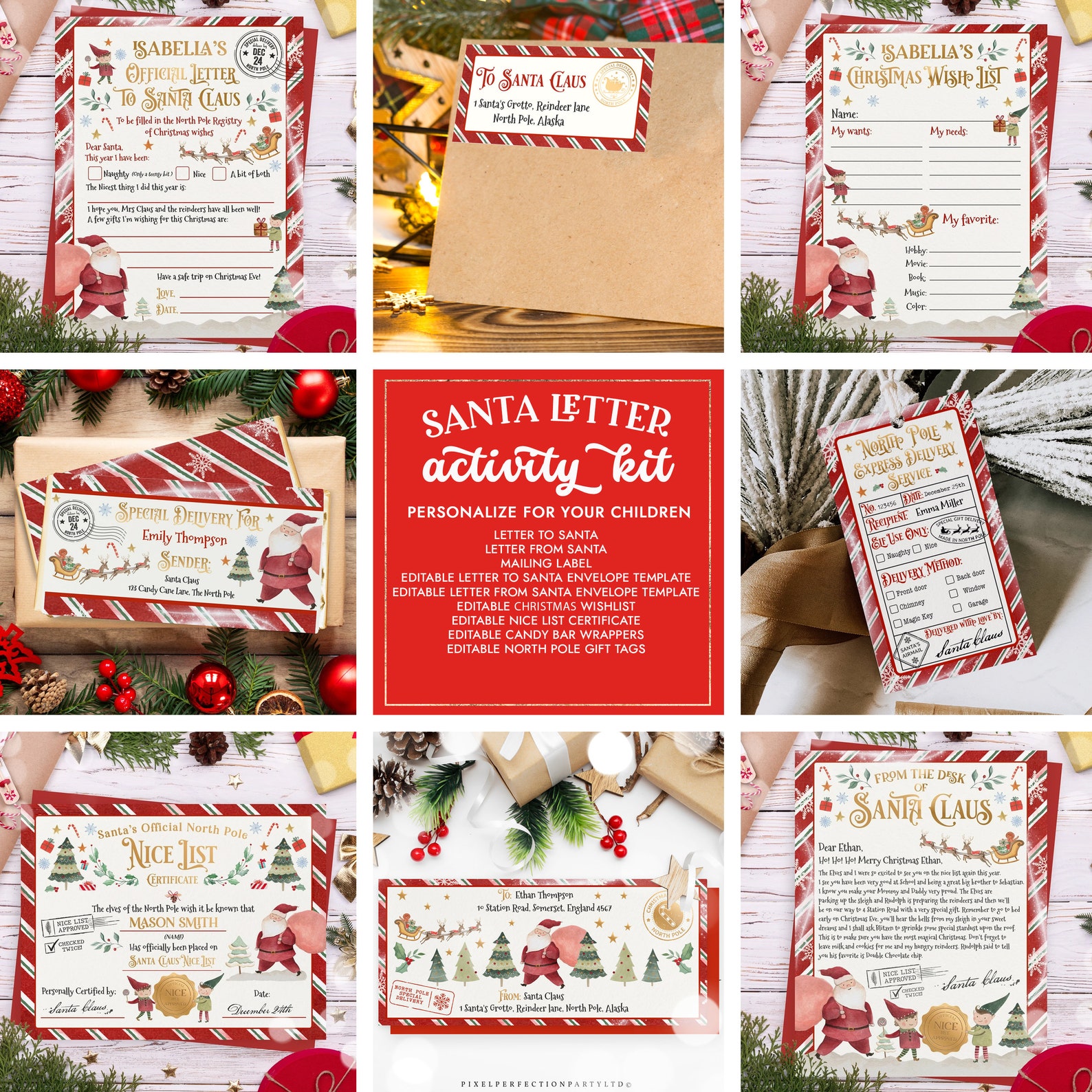EDITABLE Official Letter To From Santa Kit Mailing Label Etsy editable-official-letter-to-from-santa-kit-mailing-label-etsy