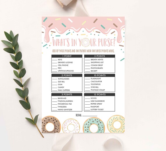 Donut Who Knows Mommy Best Baby Shower Game Donut Sprinkle Baby Games Donut Baby Shower Party Game Decor Instant Download SD Il_570xn
