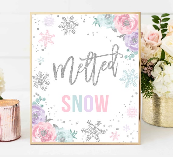 Winter ONEderland Table Sign Winter ONEderland Party Sign Melted Snow Table Sign Winter ONEderland Party Sign Instant Download WO1 Il_570xn