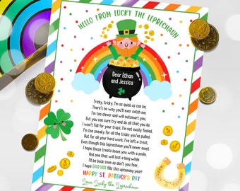Editable Leprechaun Letter St. Patrick's Day Editable Leprechaun Trap Letter Leprechaun Trap Kit St Patrick's Day Games Instant Download YG