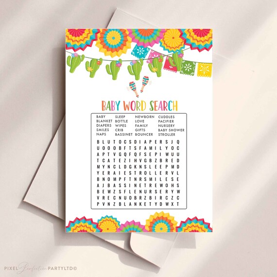 Fiesta Baby Word Search Game Fiesta Baby Shower Game Fiesta Baby Shower Party Game Fiesta Baby Shower Party Decorations Instant Download 09 Il_570xn