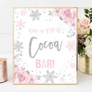 Hot Cocoa Bar Party Sign Hot Cocoa Table sign Winter ONEderland Hot Cocoa Sign Winter Sign Winter ONEderland Party Téléchargement instantané WS1