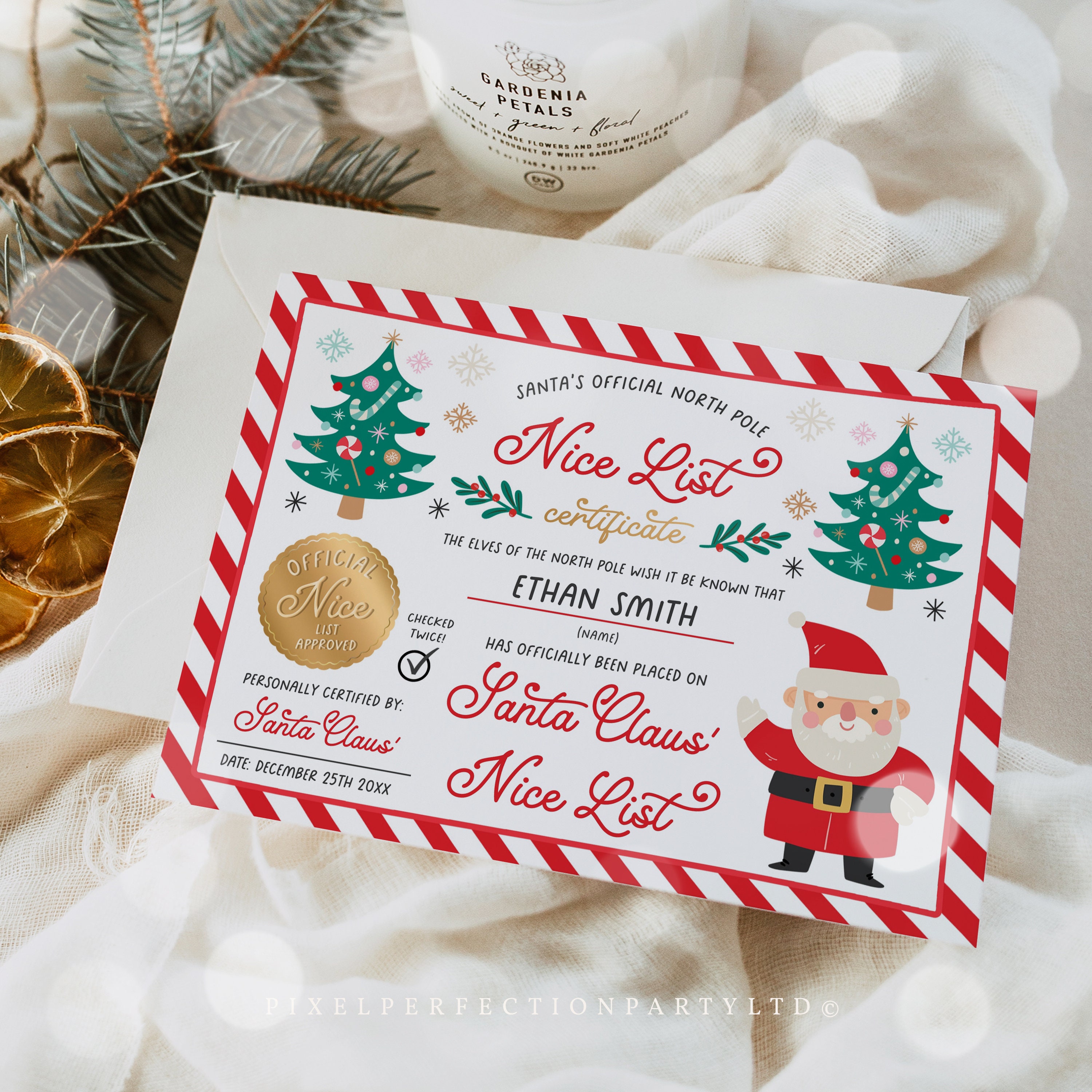 Editable Official Letter From Santa Claus and Official Nice List ...
