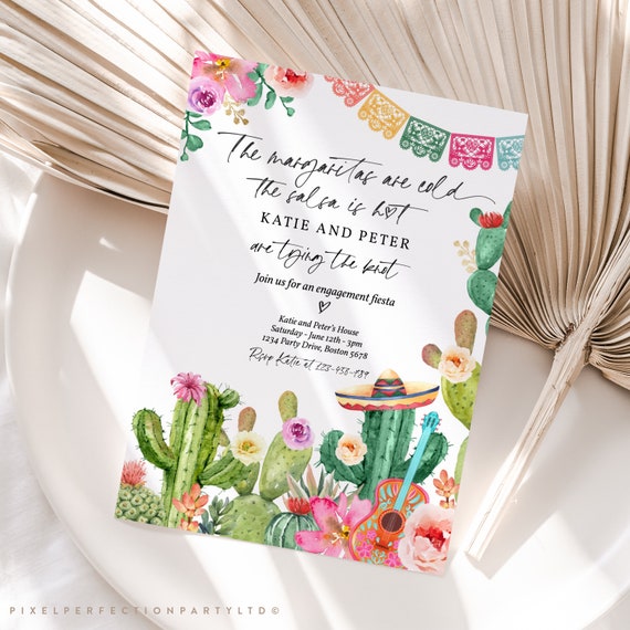 Editable Fiesta Engagement Invitation Couples Shower Fiesta The ...