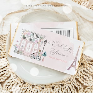 Editable Paris Birthday Party Candy Bar Labels French Parisian Cafe Tea Party Oh La La Paris Patisserie Party Decor Instant Download 7Y