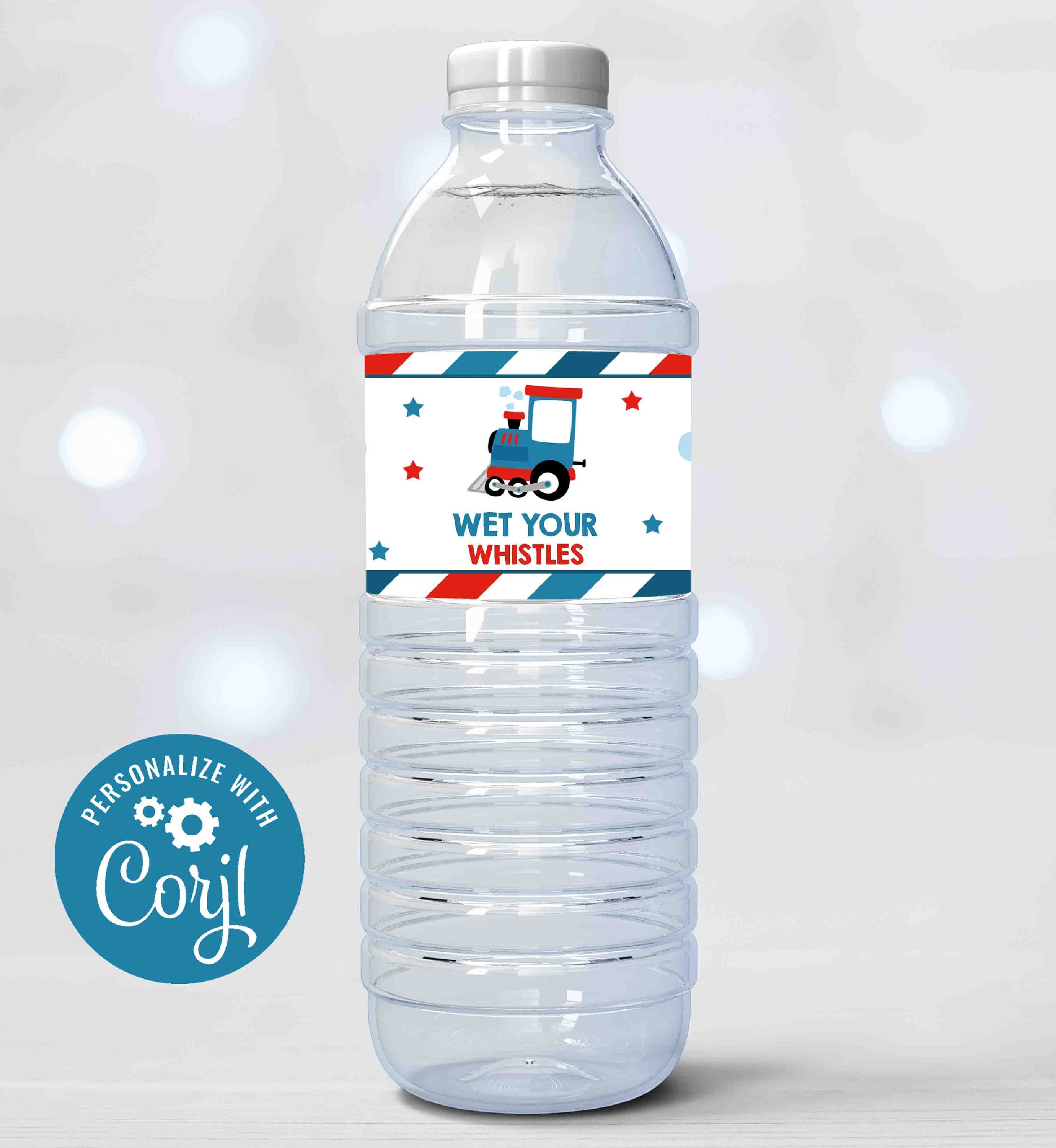 Editable Train Water Bottle Labels Chugga Chugga Two Two Train Birthday  Party Decor Train Party Decor Train Bottle Wraps Instant Download TC