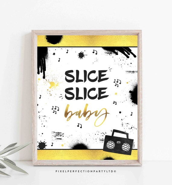 Two Legit To Quit Birthday Party Sign Slice Slice Baby Birthday Party Sign Hip Hop Party Sign 90s Hip Hop Birthday Party Instant Download TL Il_570xn