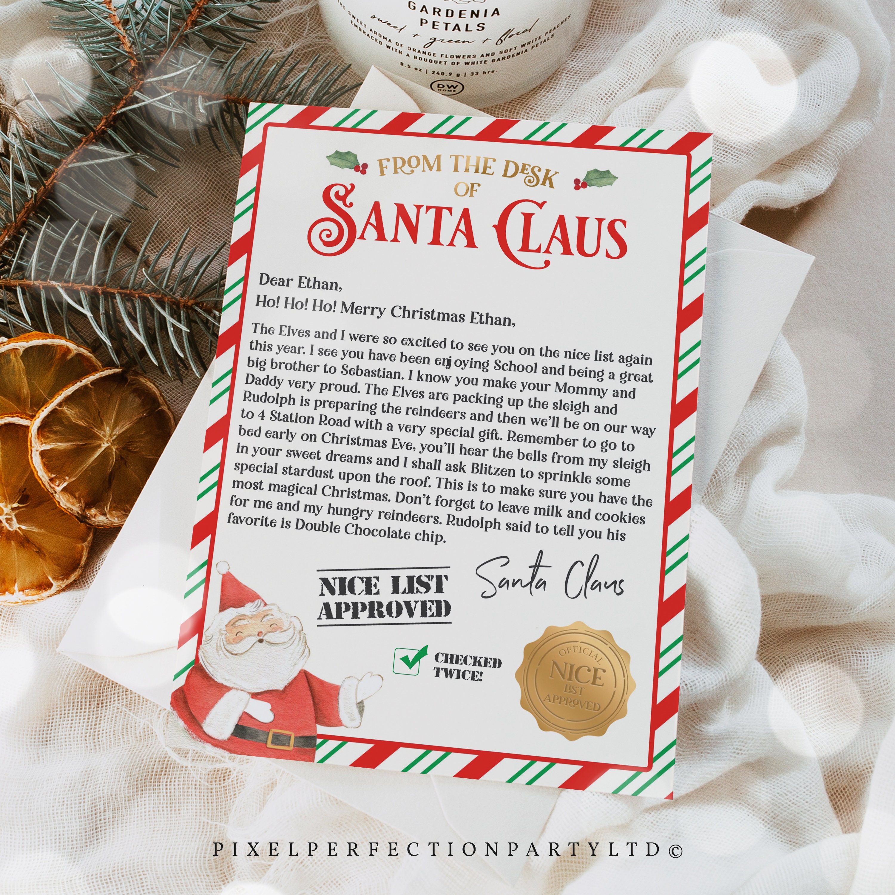 Editable Official Letter From Santa Claus Letter From the Desk of