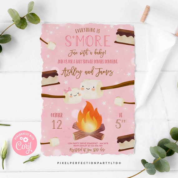 camping baby shower invitations