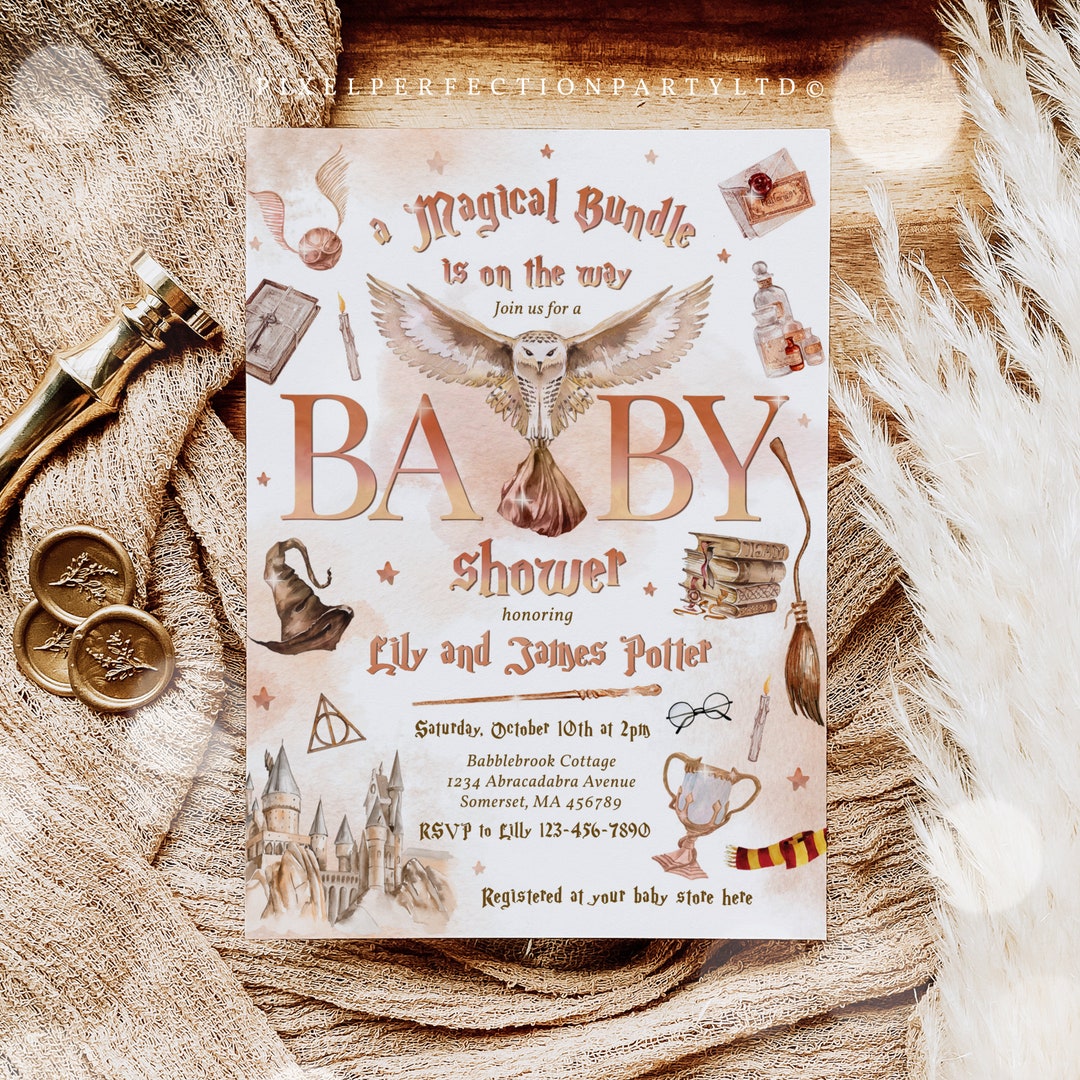 Editable Wizard Baby Shower Invitation A Magical Bundle is on Etsy