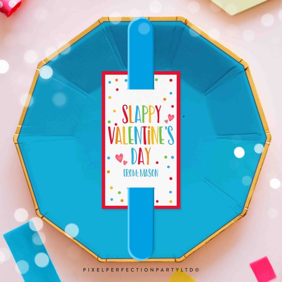 Editable Slap Bracelet Valentine's Day Gift Tag Slappy Valentine's Day Gift Tag Valentine Tag Classroom School Gift Tag Instant Download VL Il_570xn