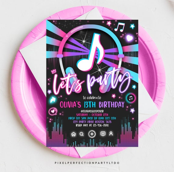 Mobile Invite Birthday Party Invitation Electronic Invitation Instant