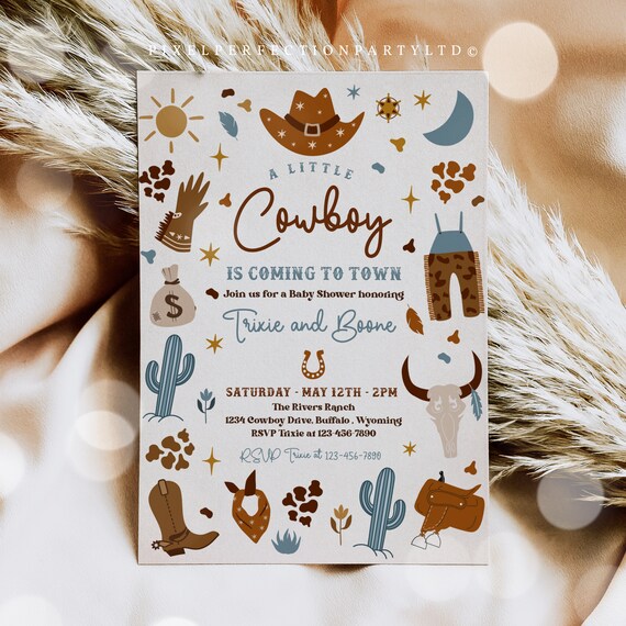 Cowboy Baby Shower Invitations Free Printable