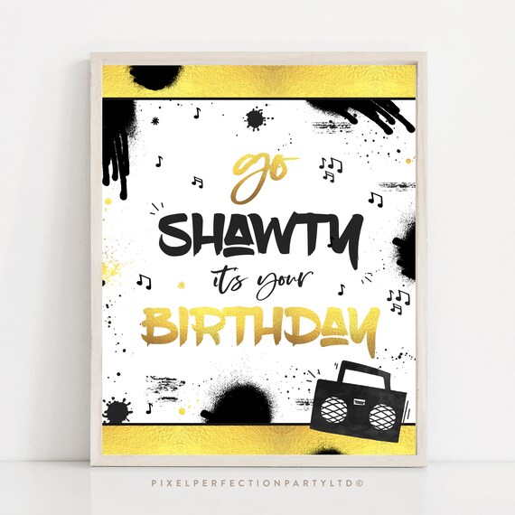 Hip Hop Birthday Party Sign 90s Hip Hop Party Sign Rap Birthday Party Two Legit To Quit Party Notorious One Birthday Instant Download TL Il_570xn
