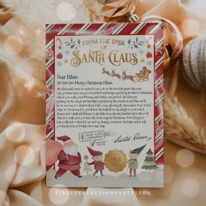 EDITABLE Official Letter From Santa Claus Letter From The Desk Of Santa Claus North Pole Santa Mail Christmas Eve Box Instant Download LE
