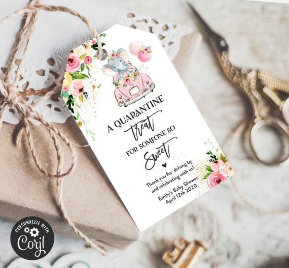 elephant keychain baby shower favor