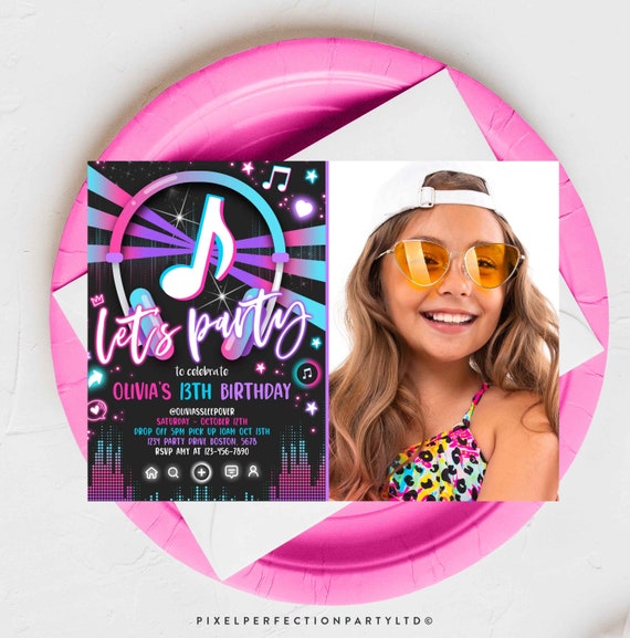 Editable Music Birthday Invitation Music App Teen Tween Birthday Party editable-music-birthday-invitation-music-app-teen-tween-birthday-party