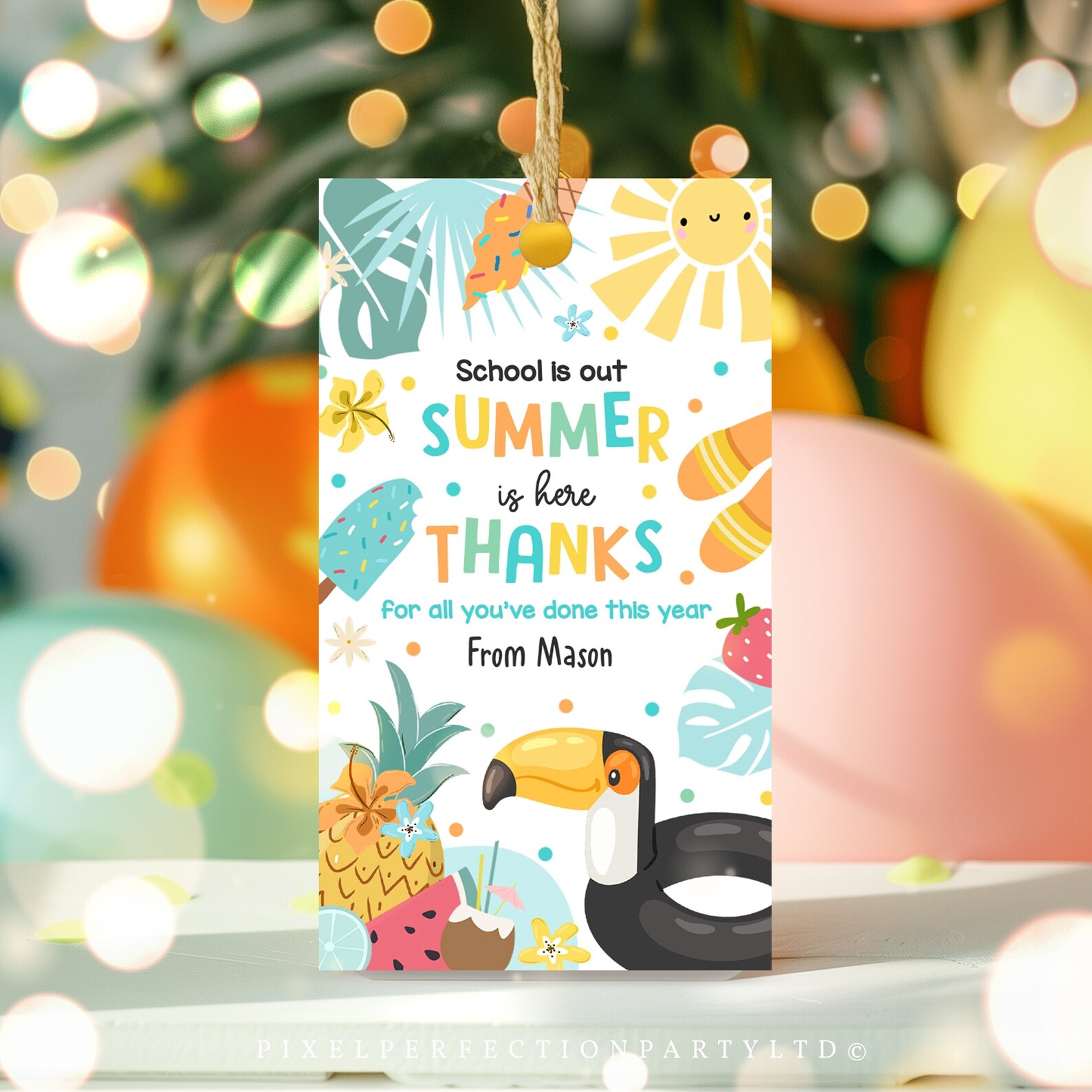 Teacher Appreciation Gift Tag Schools Out Summer is Here Teacher Gift ...