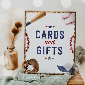 Carte e regali di baseball Baby Shower Segno Sport Baby Shower Baseball Little Slugger On The Way Decorazioni per baby shower Download immediato AQQ