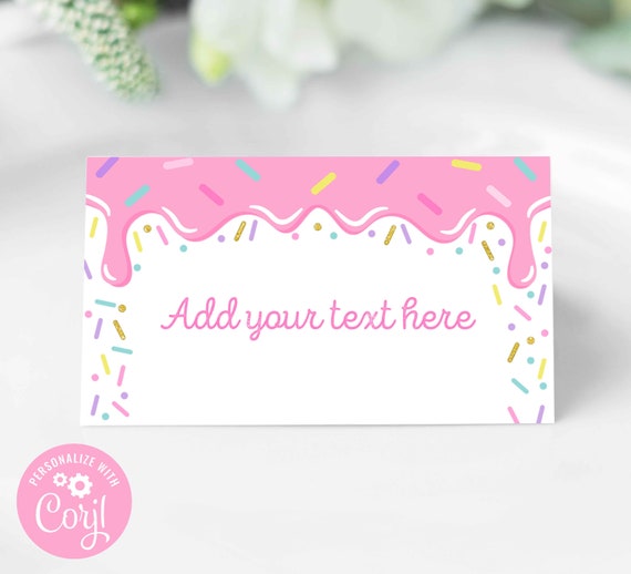 Ice Cream Party Birthday Tent Card Ice Cream Birthday Party Glitter Ice Cream Party Food Card Ice Cream Party Instant Editable Download X0 Il_570xn