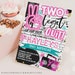 Editable Two Legit To Quit Birthday Party Invitation Two Legit To Quit 2nd Birthday Girl Pink Hip Hop 2nd Birthday Party Instant Download YP 