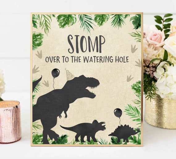 Stomp Over To The Watering Hole Sign Dinosaur Table Sign Jungle Dinosaur Party T Rex Birthday Dinosaur Birthday Instant Download Sign 15 By Pixel Perfection Party Ltd Catch My Party Stomp Over To The Watering Hole Sign Dinosaur Table Sign Jungle Dinosaur Party T Rex Birthday Dinosaur Birthday Instant Download Sign 15 By Pixel Perfection Party Ltd Catch My Party
