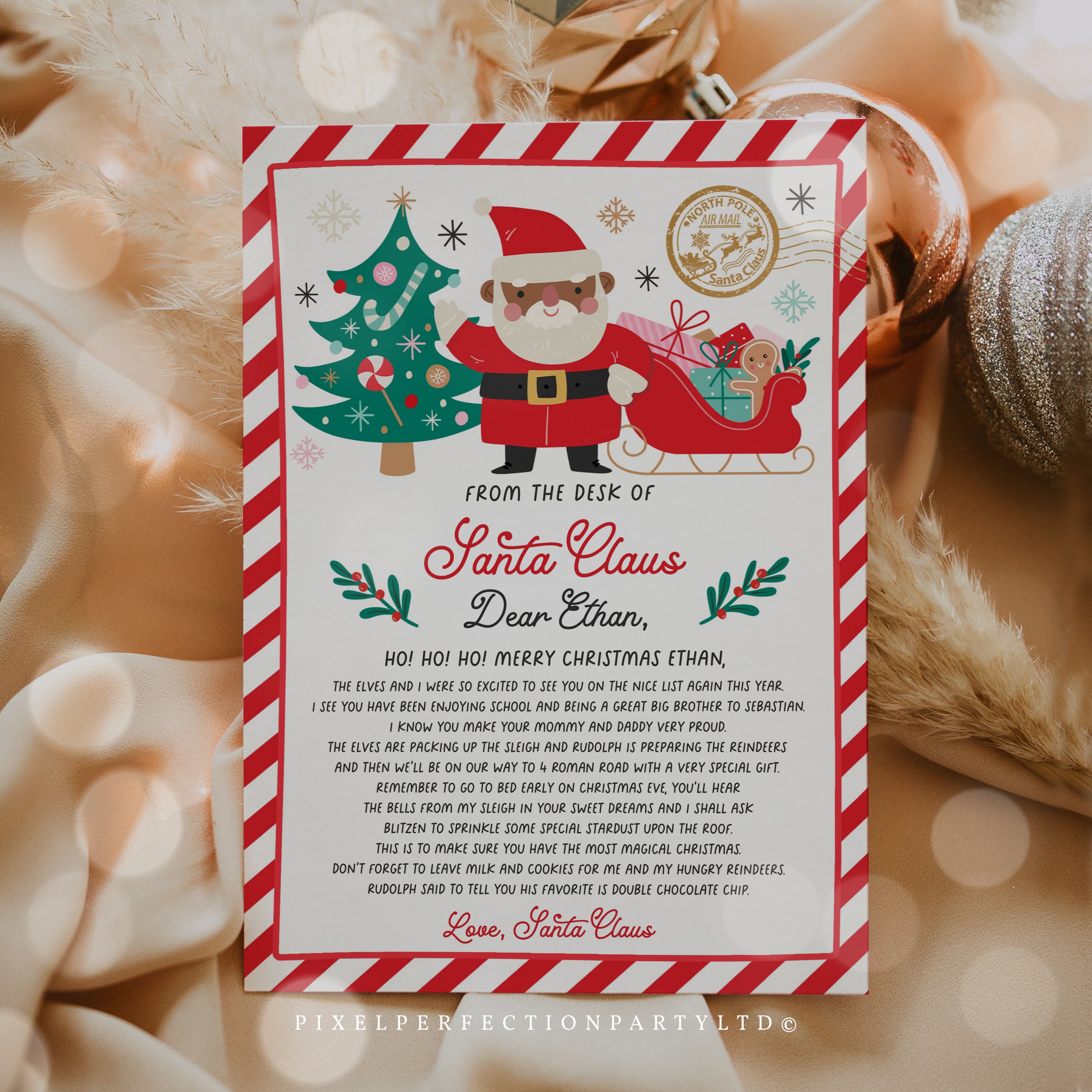 EDITABLE Official Letter From Santa Claus Letter From the Desk of