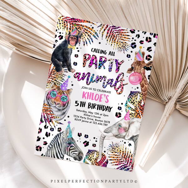 Animal Print Invite Etsy