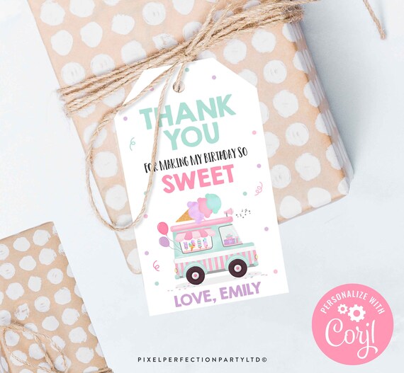 Ice Cream Favor Tags Girl Ice Cream Thank You Tag Ice Cream Party Gift Tags Ice Cream Social Party Favor Tag Instant Download Editable IC Il_570xn