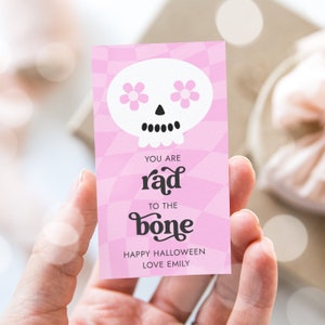 Editable Halloween Skeleton Gift Tag Halloween Rad To-The-Bone Teacher Gift Tag Halloween Teacher Appreciation Tag Instant Download SAH