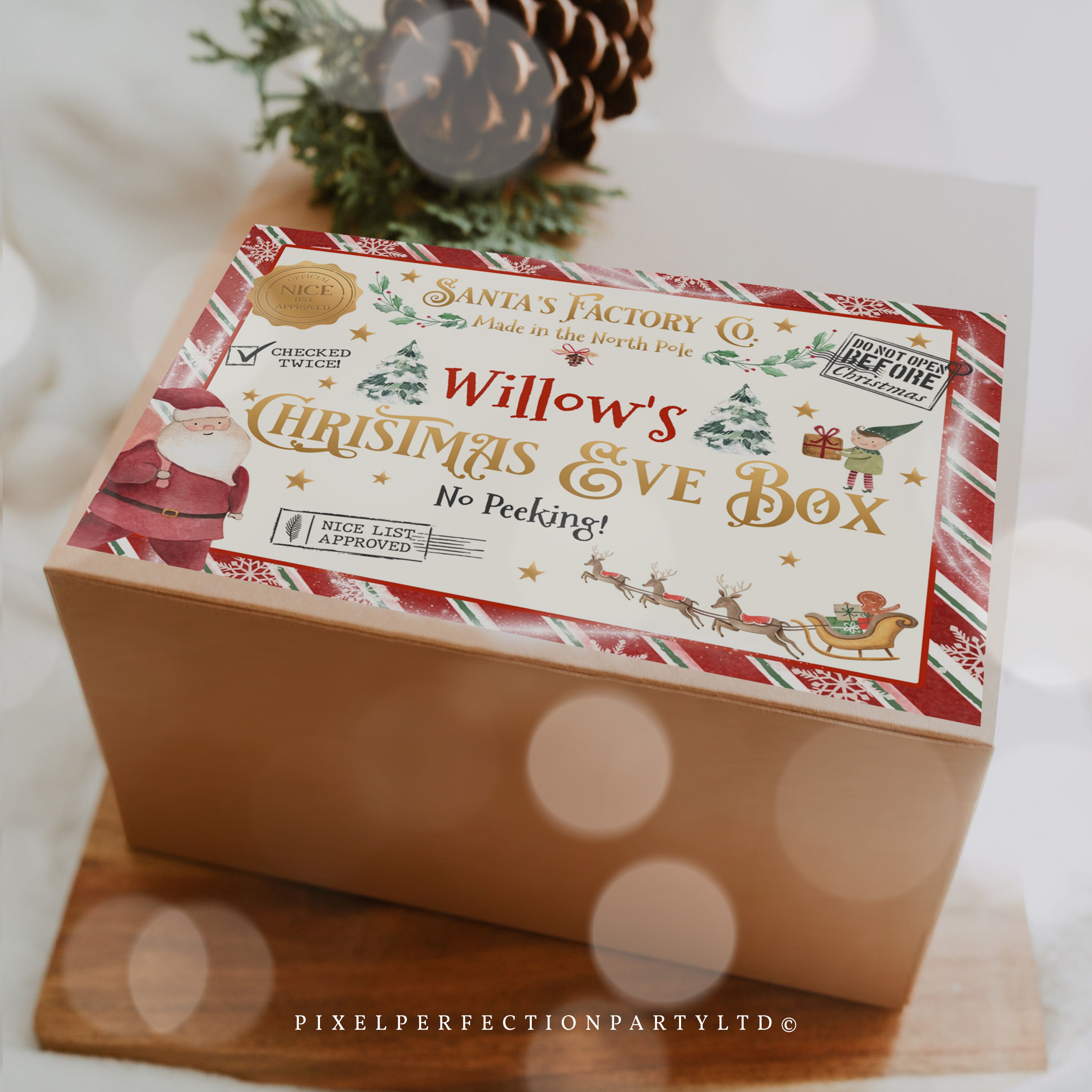 EDITABLE Christmas Eve Box Kit Letter From Santa Nice Certificate ...