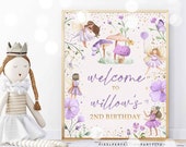 Editable Fairy Birthday Party Welcome Sign Whimsical Enchanted Magical Floral Fairy Princess Birthday Party Decorations Instant Download SF Il_170x135