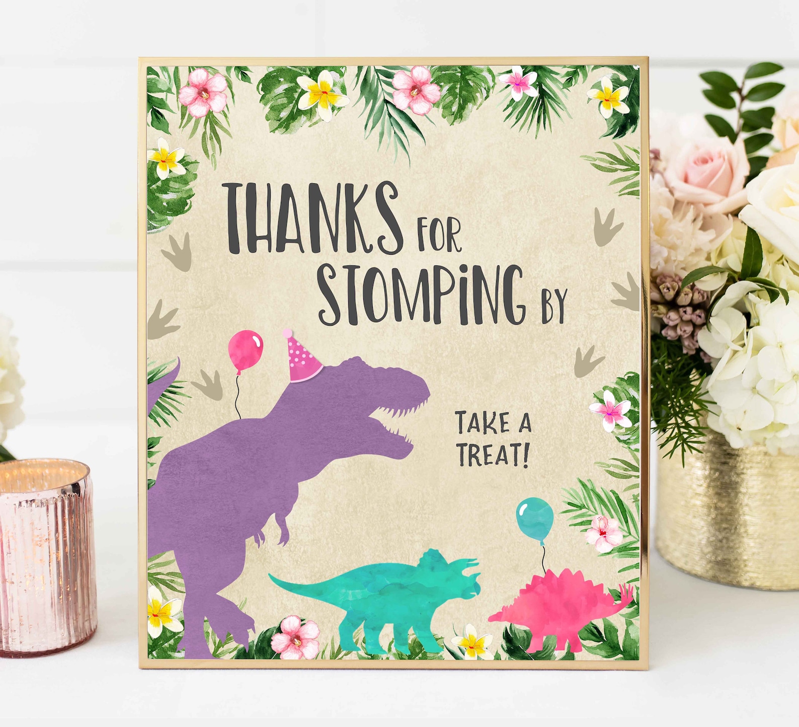 thanks-for-stomping-by-sign-purple-dinosaur-thank-you-table-etsy