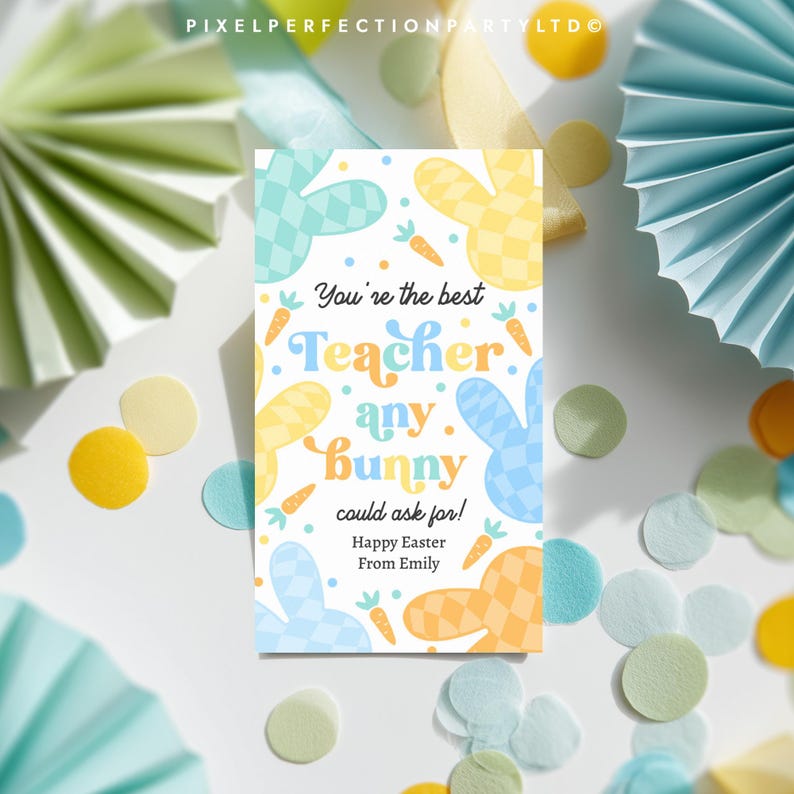 Editable You're the Best Teacher Any Bunny Could Ask for Gift Tag ...