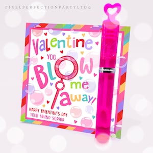 Editable Valentine Bubble Tags Valentine You Blow Me Away Gift Tag You Make My Heart Pop Classroom School Valentine Tag Instant Download VL
