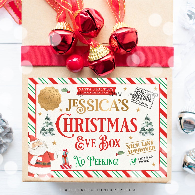 EDITABLE Christmas Eve Box Kit Letter From Santa Nice | Etsy