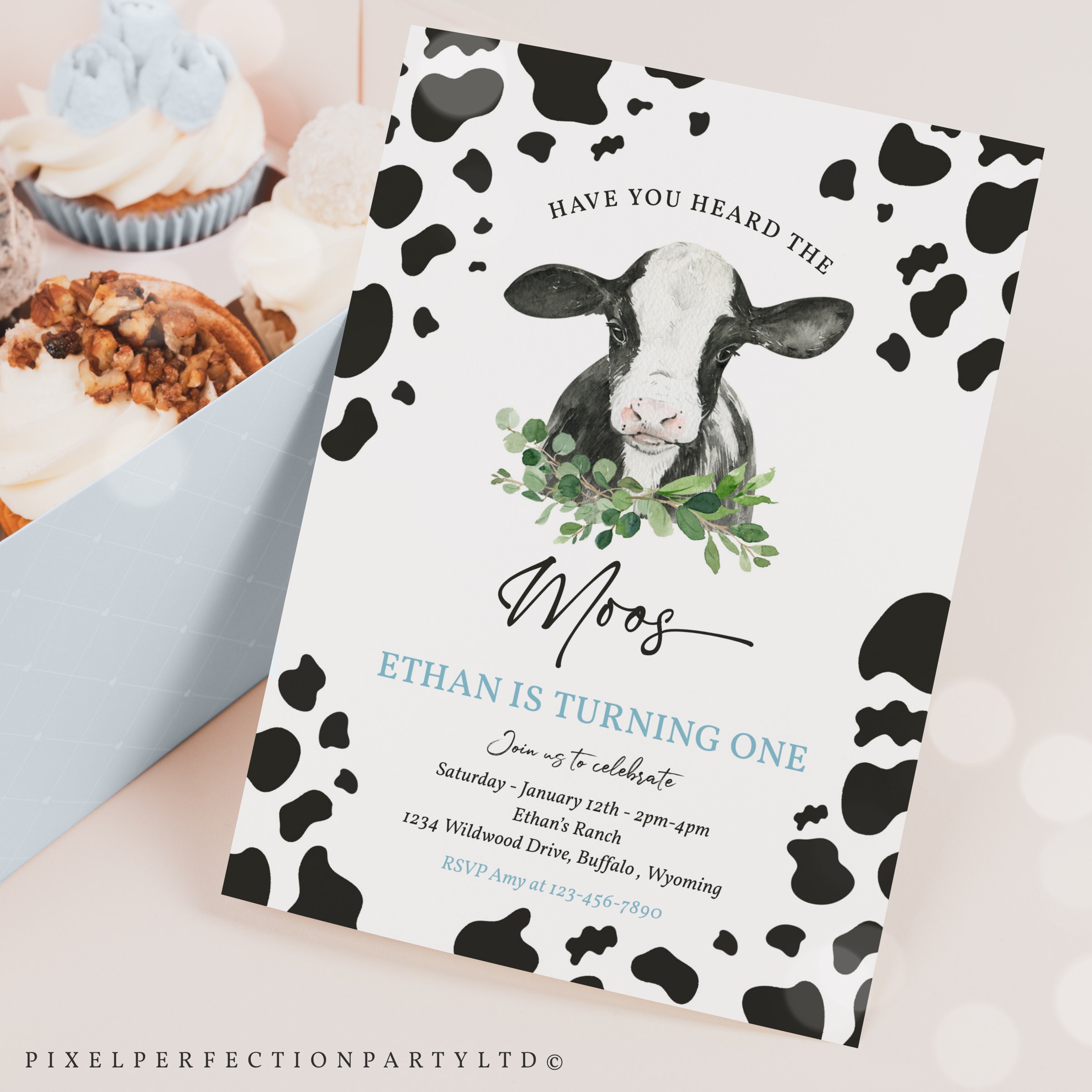 Editable Cow Birthday Party Invitation Have You Heard The Moos Etsy Il Fullxfull.4238428127 Rzq1