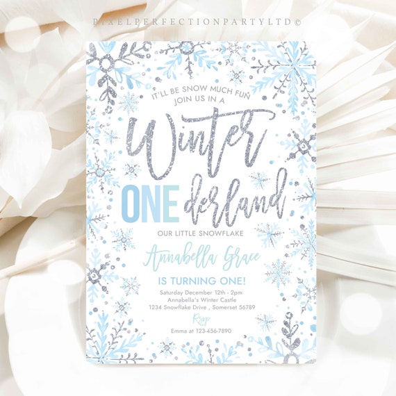 Winter onederland invitation deals