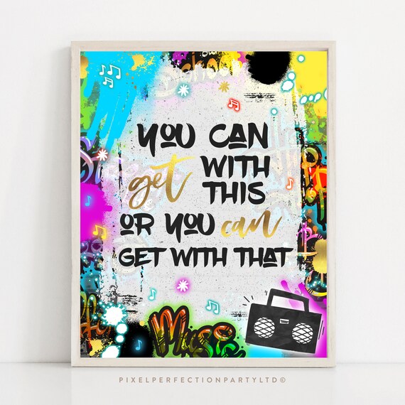 Hip Hop Birthday Party Sign 90s Hip Hop Rap Birthday Party 90s R&B Rap Birthday Two Legit To Quit Birthday Party Decor Instant Download YT Il_570xn
