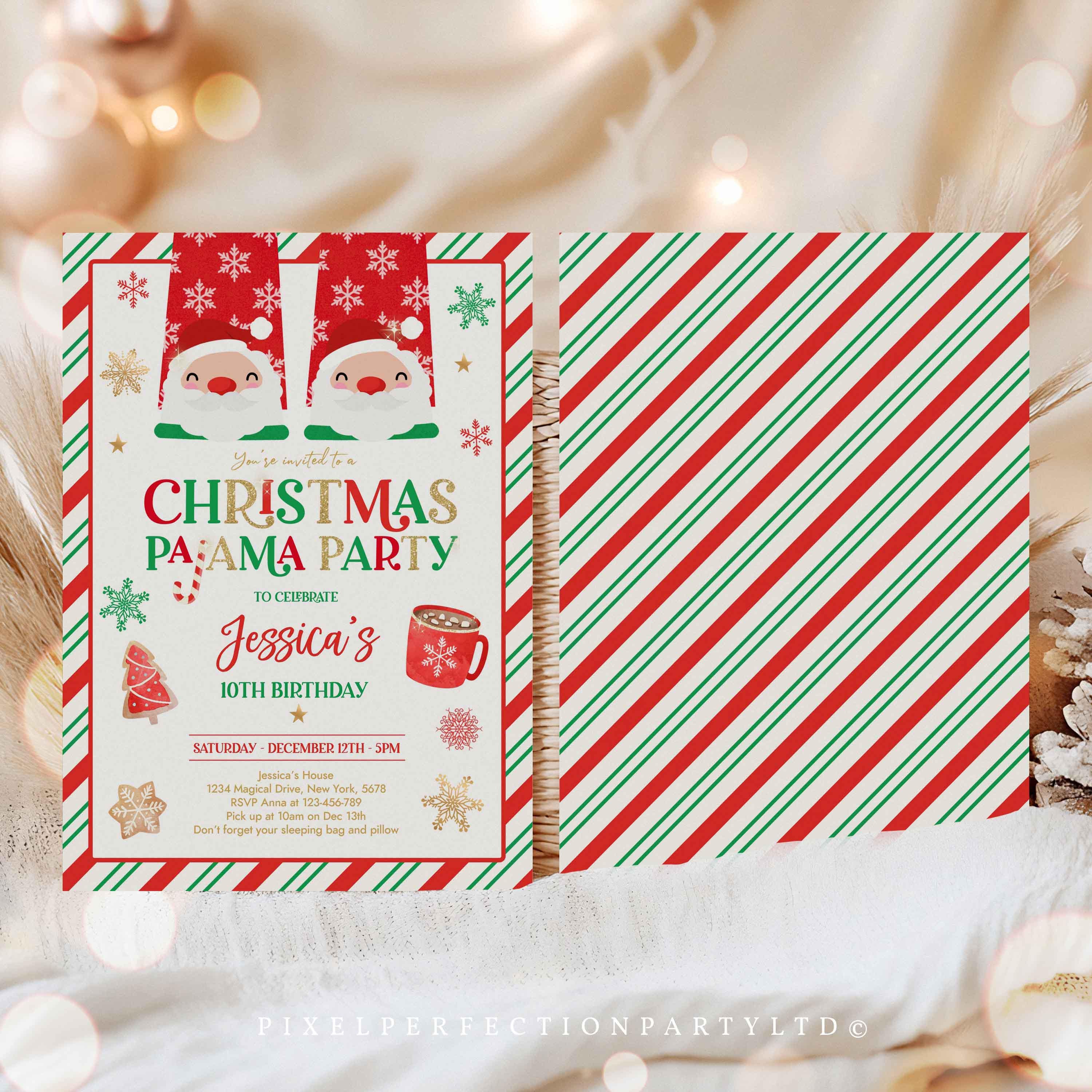 Red Green Christmas Gift Box Personalized Holiday Party Invitations By Address To Impress - View #7