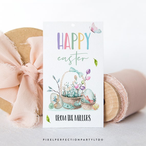 Editable Happy Easter Gift Tag Easter Treat Gift Tag Easter