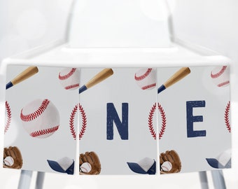 Baseball 1. Geburtstag Banner – 'Our Little All-Star' Hochstuhl-Deko Mit Krone | Ca. 228 Cm Lang, Vorgefertigt | Für Jungen-Geburtstagsfeiern