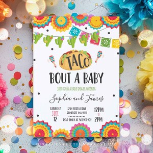 Taco 'Bout A Baby Invitation Taco Baby Shower Invitation Taco Baby Shower Fiesta Cactus Baby Shower Instant Download Editable PDF 09 image 3