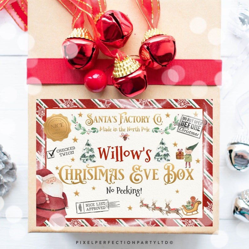 EDITABLE Christmas Eve Box Kit Letter From Santa Nice | Etsy