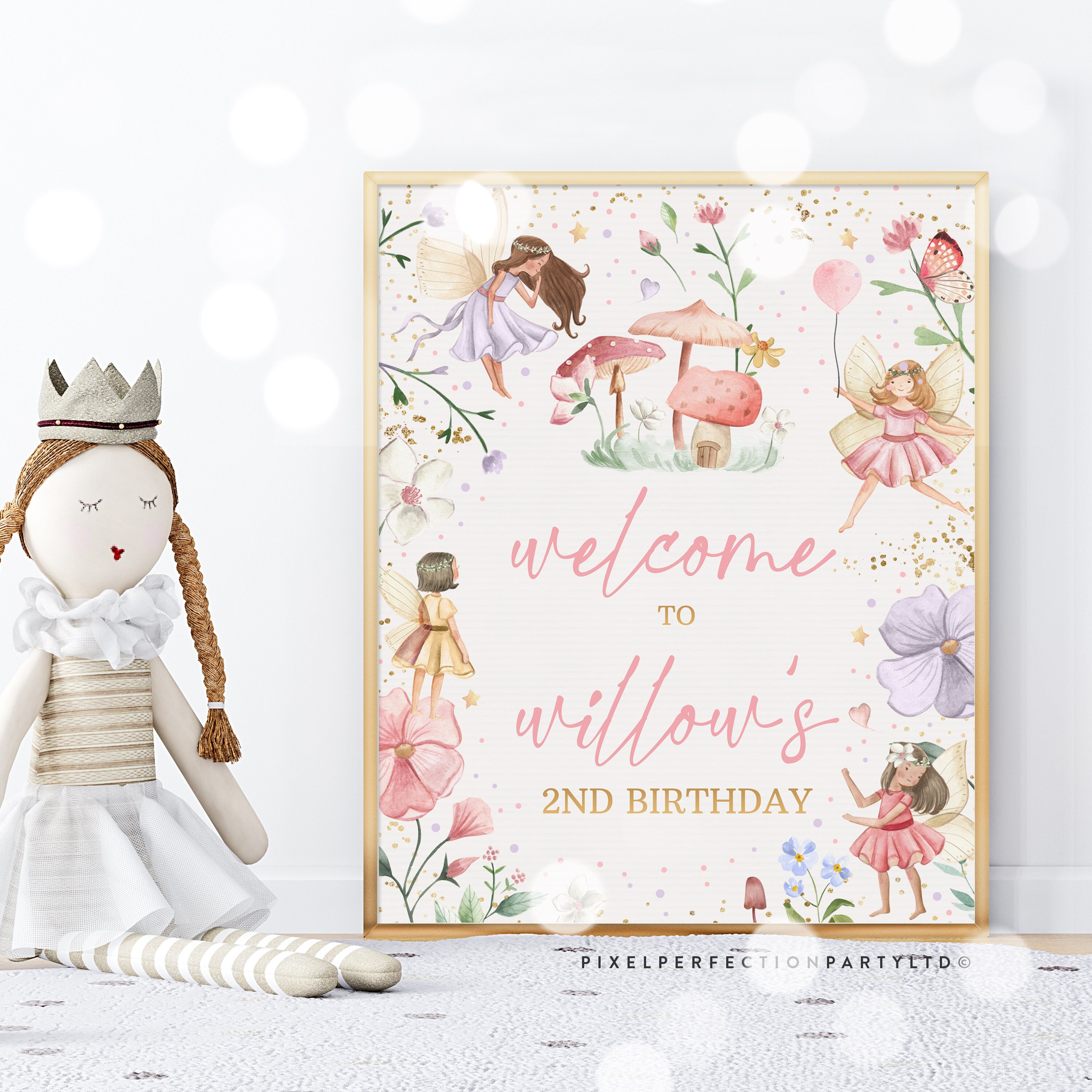 25 Einladungen Für Babyparty – Two Little Cuties, Geschlechtsneutral – Bedruckbar, Blumen-Design