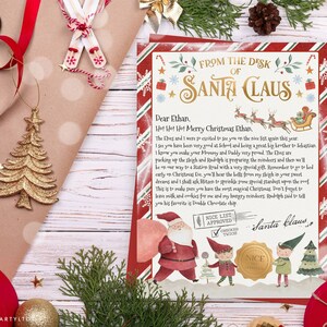 EDITABLE Christmas Eve Box Kit Letter From Santa Nice | Etsy