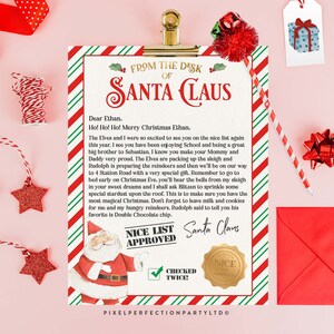 EDITABLE Christmas Eve Box Kit Letter From Santa Nice - Etsy