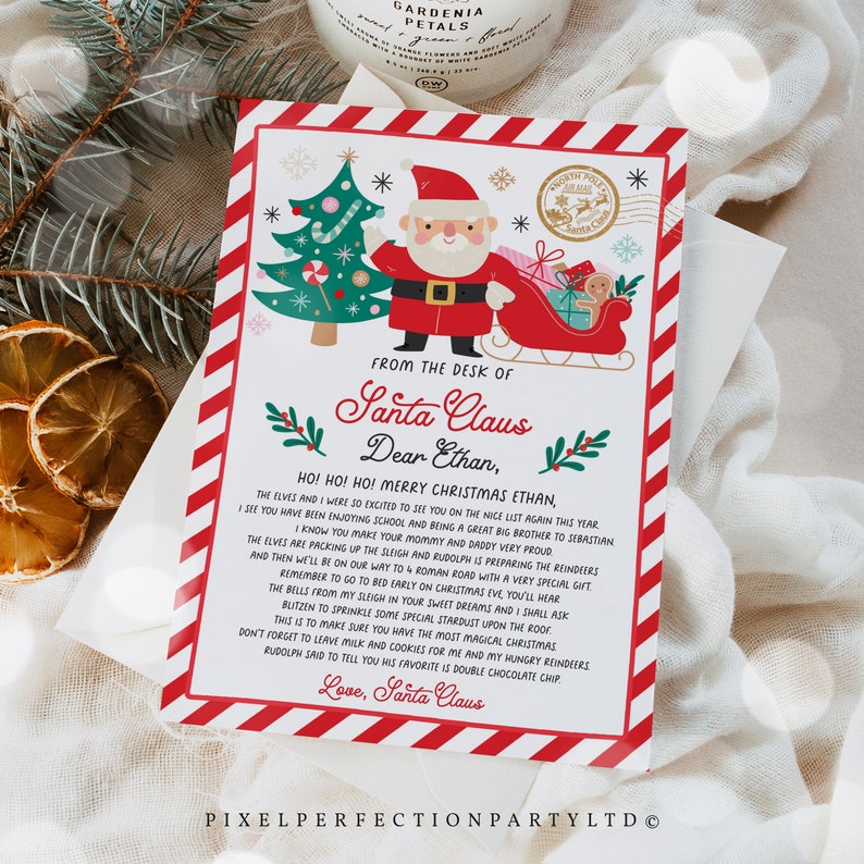 Editable Official Letter From Santa Claus and Official Nice List ...